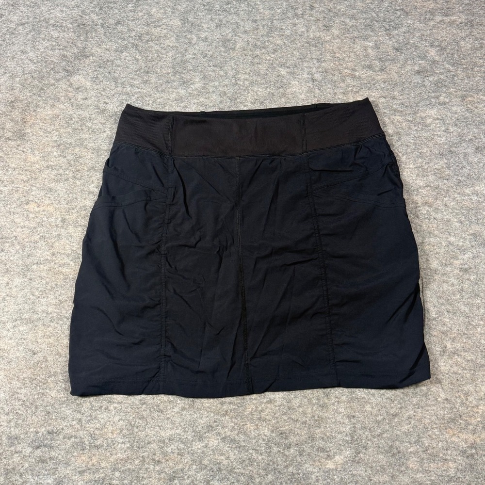 prAna Halle Skort Womens L Black Athletic Hiking Tennis Skirt Pockets Active